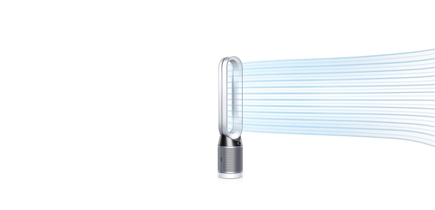 Purified cooled air projected by the Dyson Pure Cool purifier